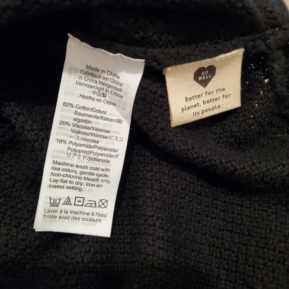 NEW Madewell Chronicle Textured Black Sweater High Low - Picture 6 of 6